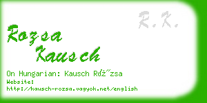 rozsa kausch business card